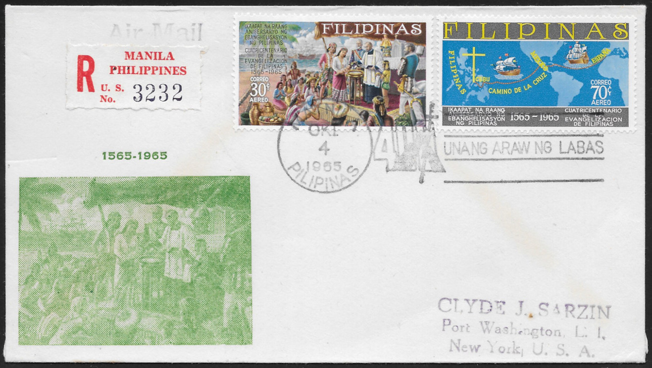 Philippines 1965 First Day Air Mail 